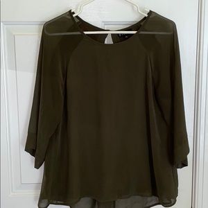 Bobeau green blouse